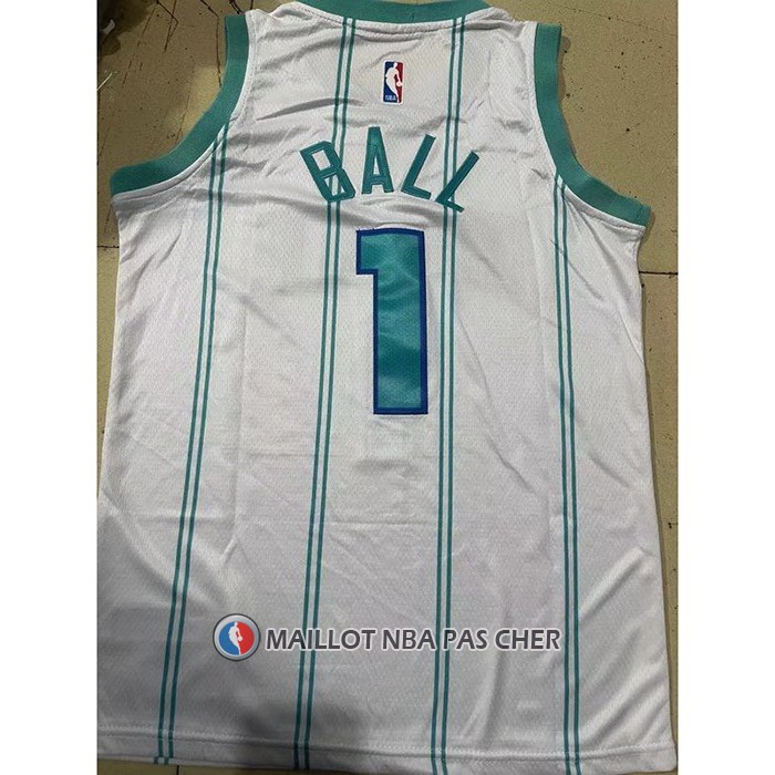 Maillot Enfant Charlotte Hornets Lamelo Ball NO 1 Association 2022-23 Blanc